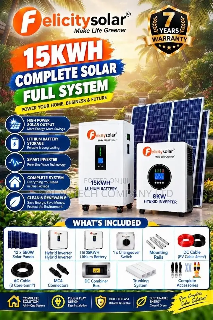Felicity Complete Solar System 15kWh Battery 6.96kW Solar
