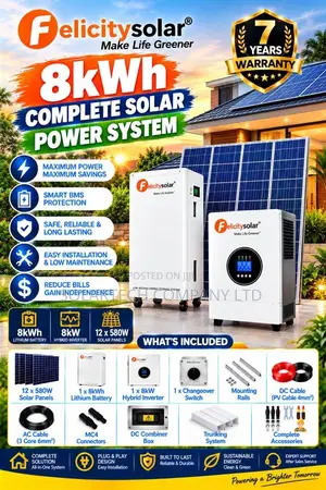 15kWh Complete Solar Power System 12×580W Panels Felicity