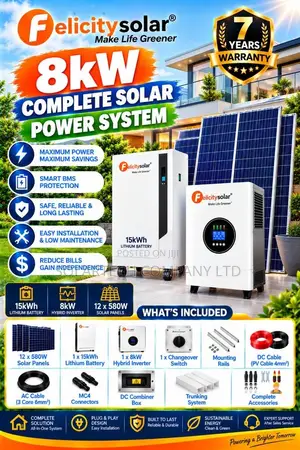 15kWh Complete Solar Power System 12×580W Panels Felicity