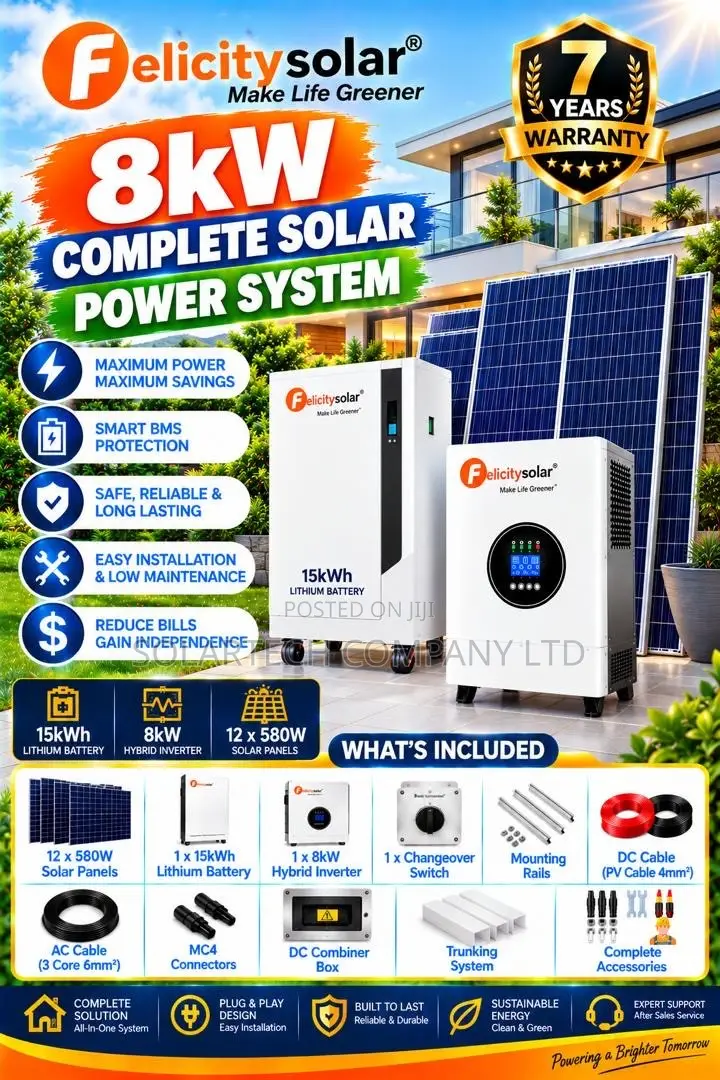 15kWh Complete Solar Power System 12×580W Panels Felicity