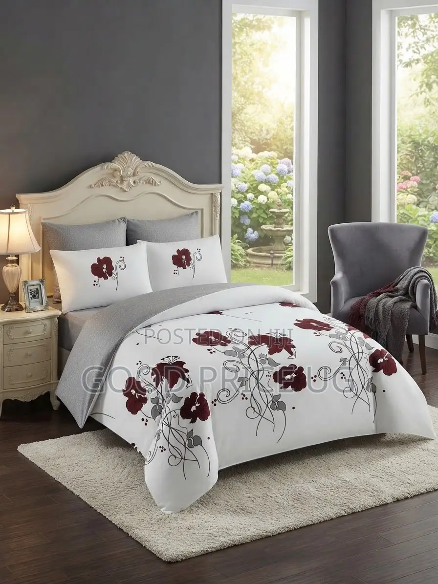 Elegant Floral Print Bedding Set