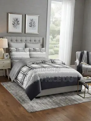 Grey Shadow Plaid Comforter