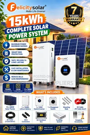 Felicity 15kWh Lithium Battery Solar System 300Ah 48V