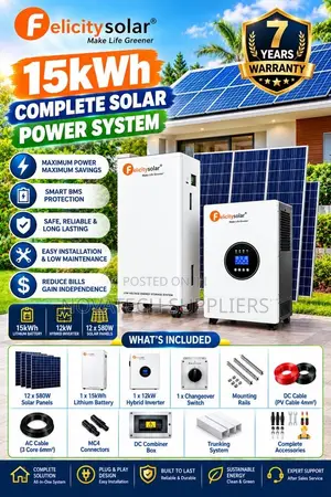 15kWh Complete Solar Power System 12×580W Panels Felicity