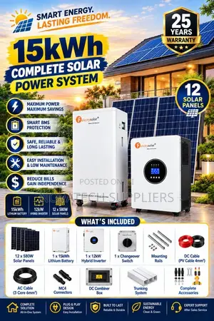 15kWh Complete Solar Power System 12×580W Panels Felicity