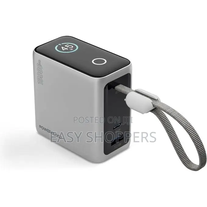 Powerology 15000mah Mini Power Bank 45W With Smart Color Display