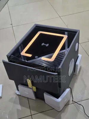 Smart Bedside Table With 2 Bluetooth Speakers, Wireless Charger