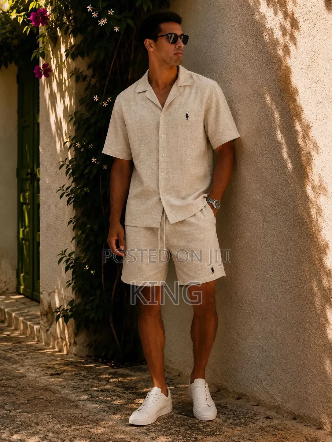 Polo Ralph Lauren Linen Camp Shirt and Shorts Set,