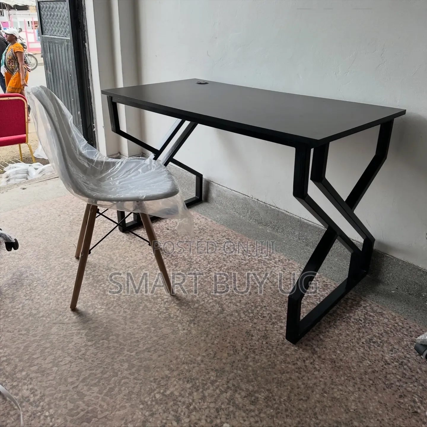 Black Metallic Computer Desk for Office and Home