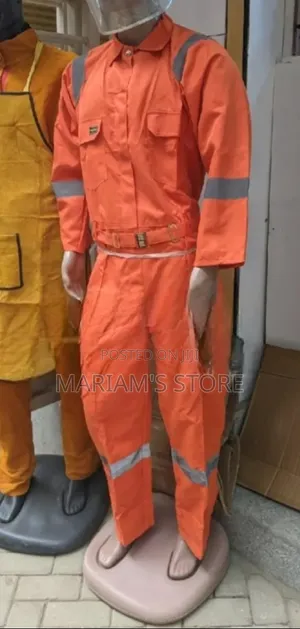 High-Visibility Safety Coverall With Reflective Strips