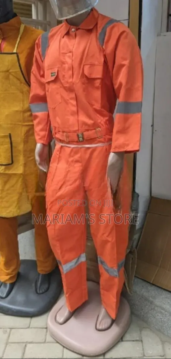 High-Visibility Safety Coverall With Reflective Strips