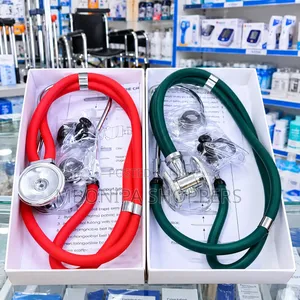 Professional Dual-Head Stethoscope – Red & Green