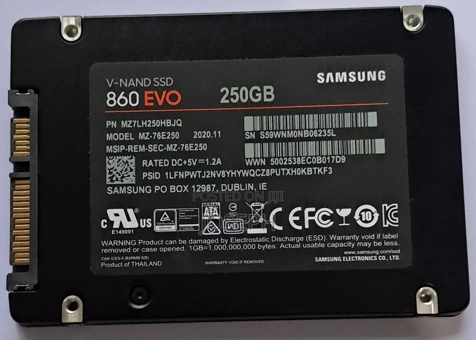 Samsung SSD 860 Evo 250gb 2.5 Inch Sata Iii Internal SSD (Mz-76e250)