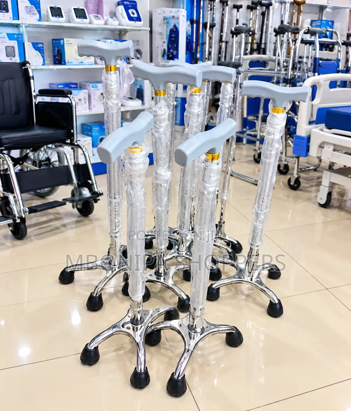 Adjustable Quad Cane – Heavy-Duty Walking Support