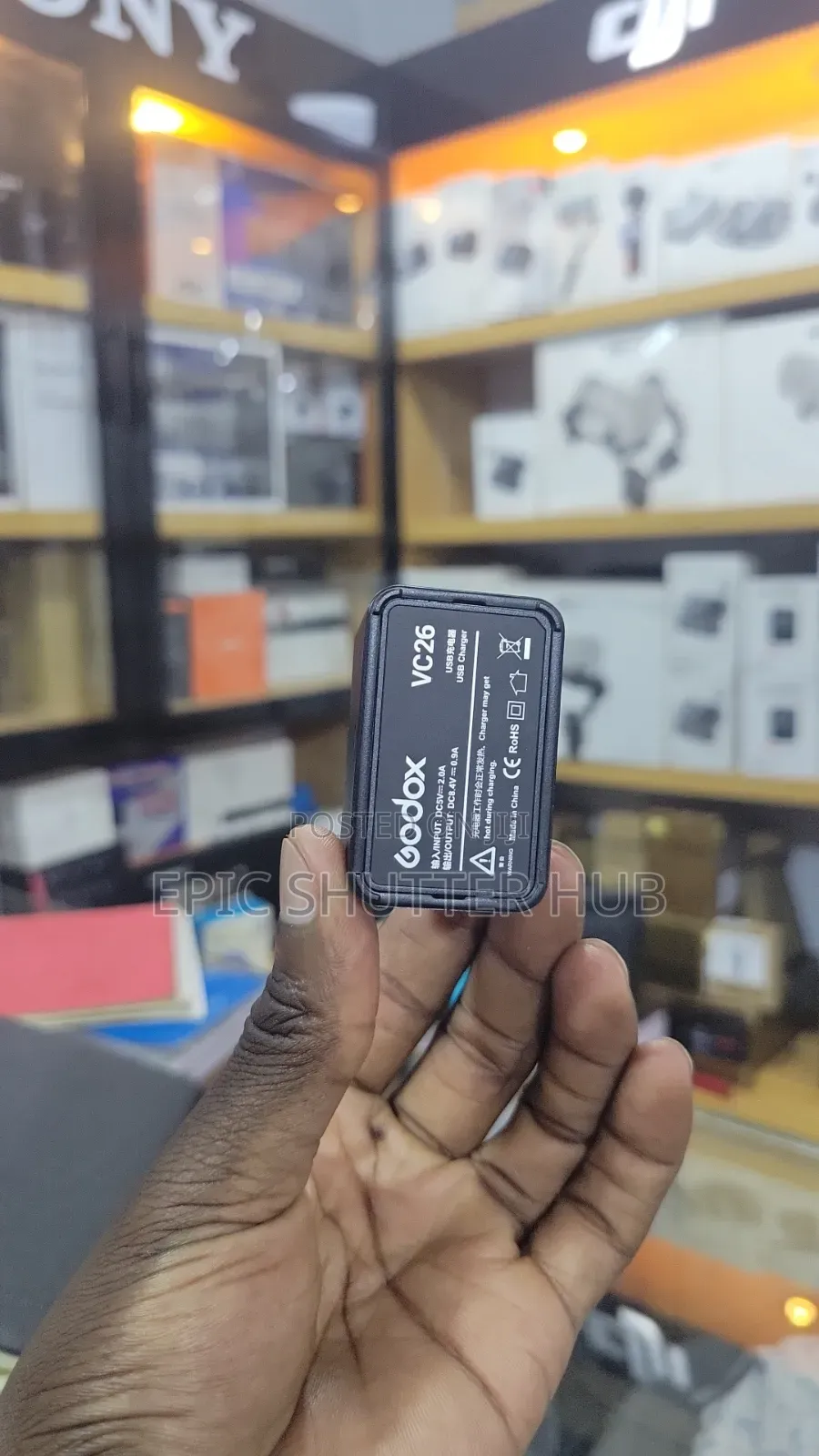 Godox VC26 USB Battery Charger Charging for Godox V860III V1 Flash Etc