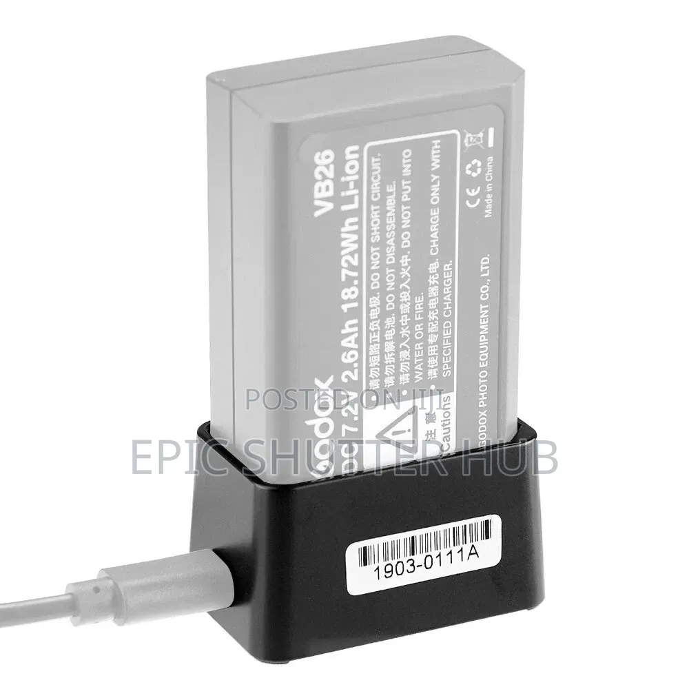 Godox VC26 USB Battery Charger Charging for Godox V860III V1 Flash Etc