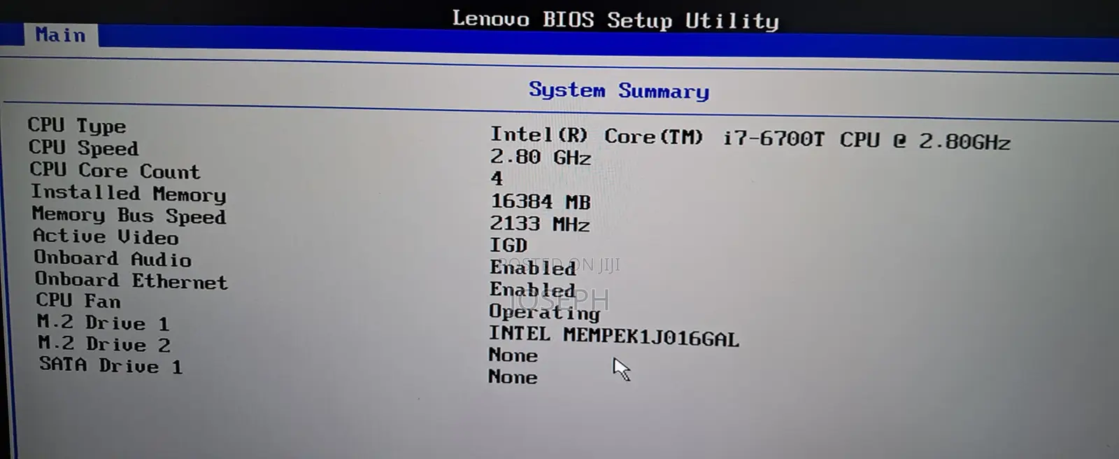 Desktop Computer Lenovo ThinkCentre M910 16GB Intel Core i7 SSD 16 GB
