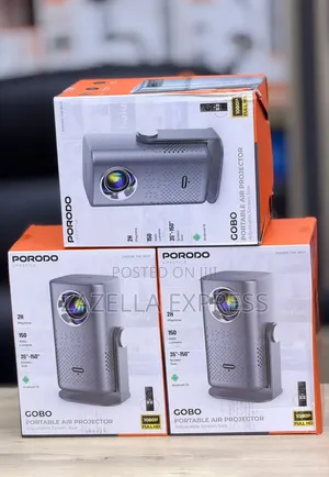 Porodo Gobo Portable Air Projector, Rechargeable Projector With Stand