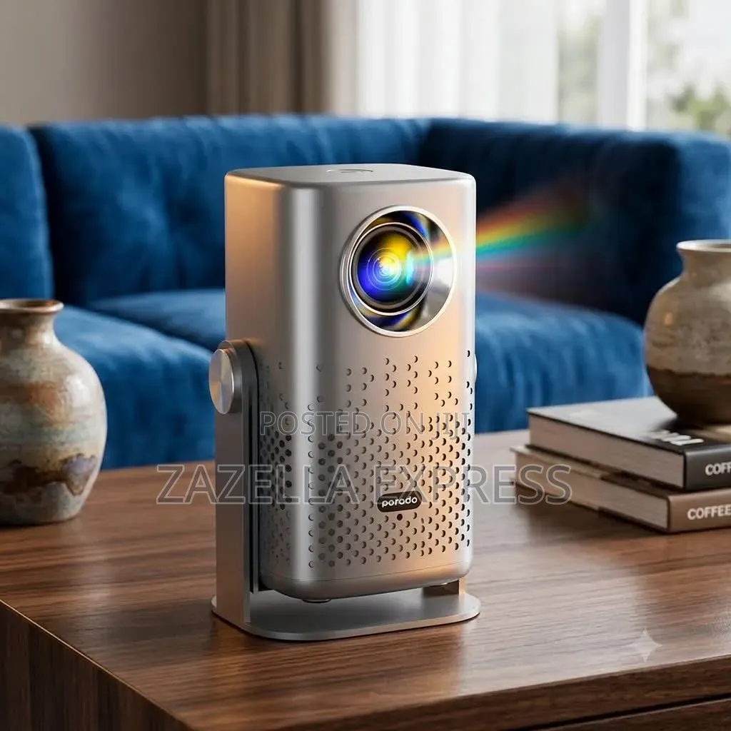 Porodo Gobo Portable Air Projector, Rechargeable Projector With Stand