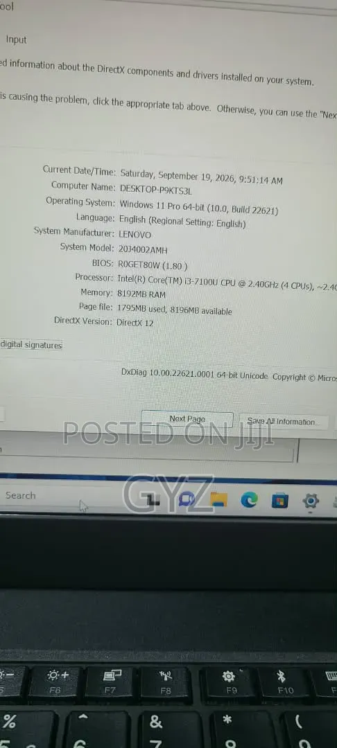 Laptop Lenovo ThinkPad L470 8GB Intel Core i3 HDD 500GB
