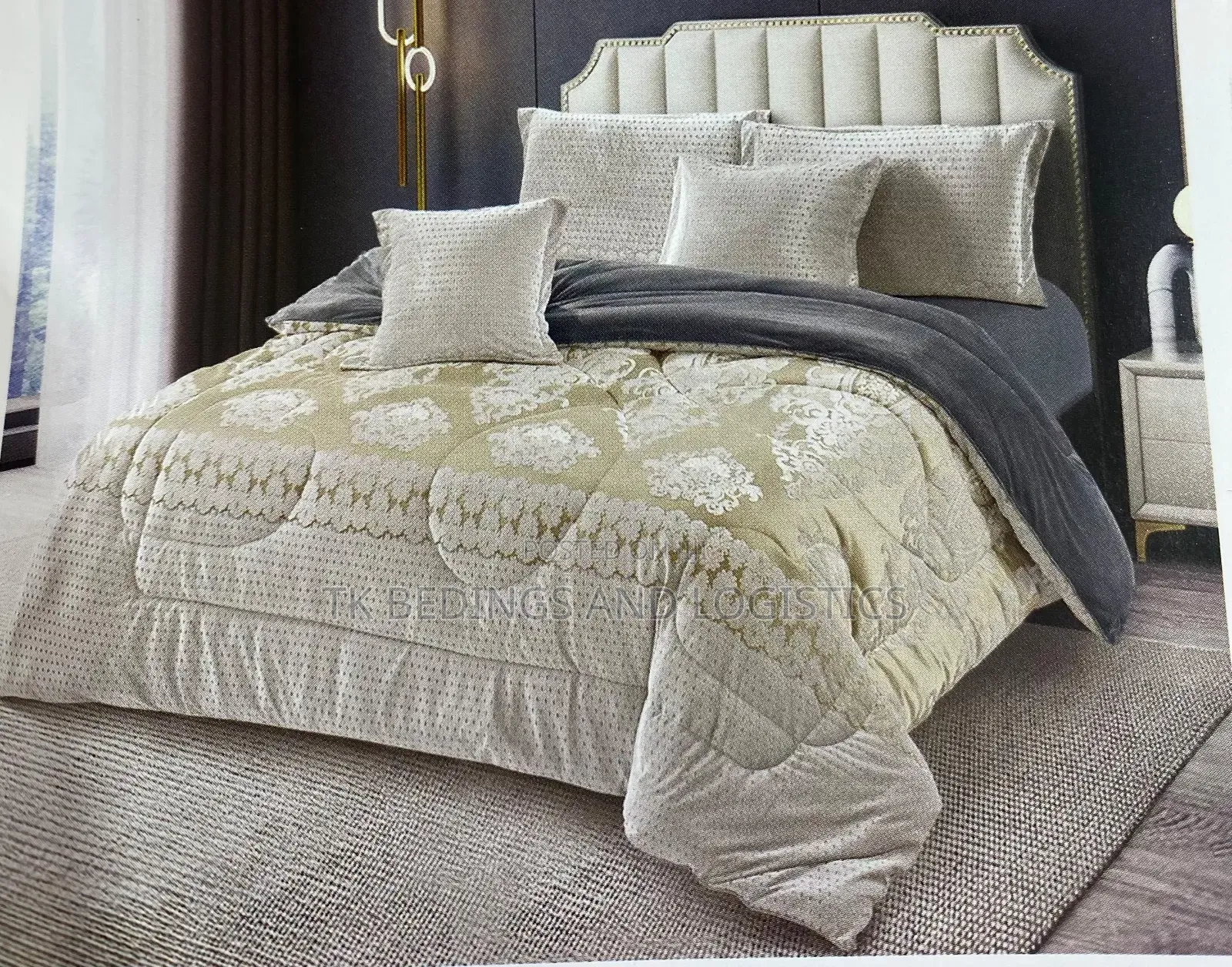 Velvet Bedcover Khaki
