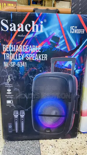 Saachi Rechargeable Trolley Speakers