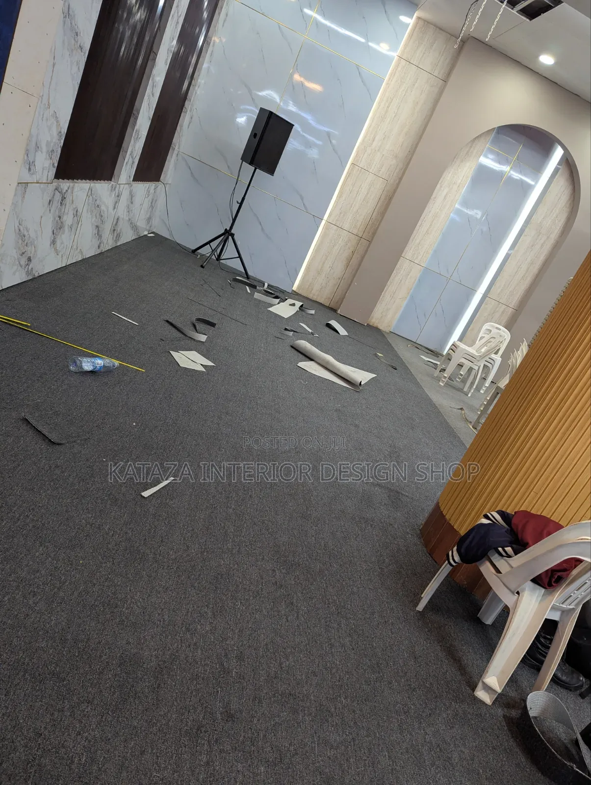 Clean Pure Gray Woolen Carpet