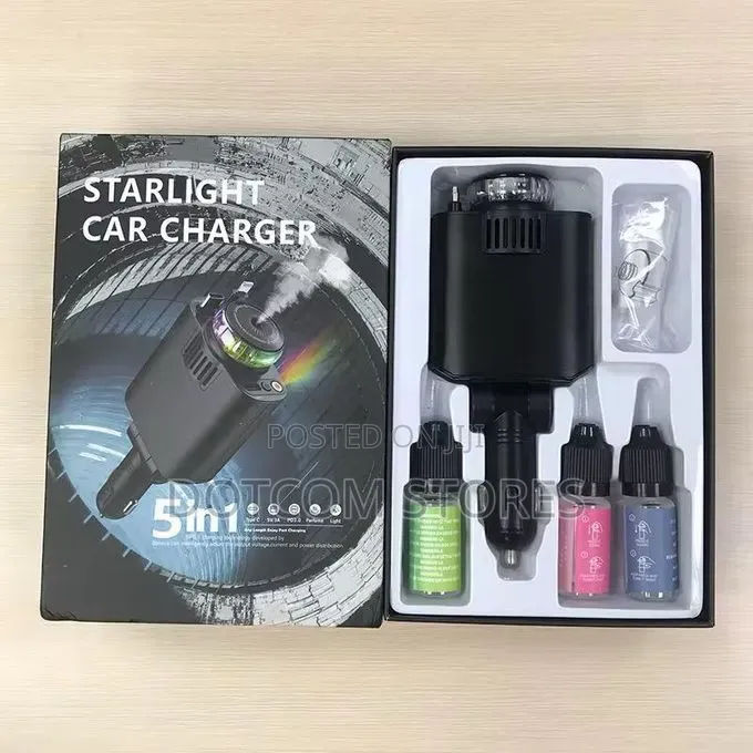 5-in-1 Starlight Car Charger With a Built-in Aroma Diffuser