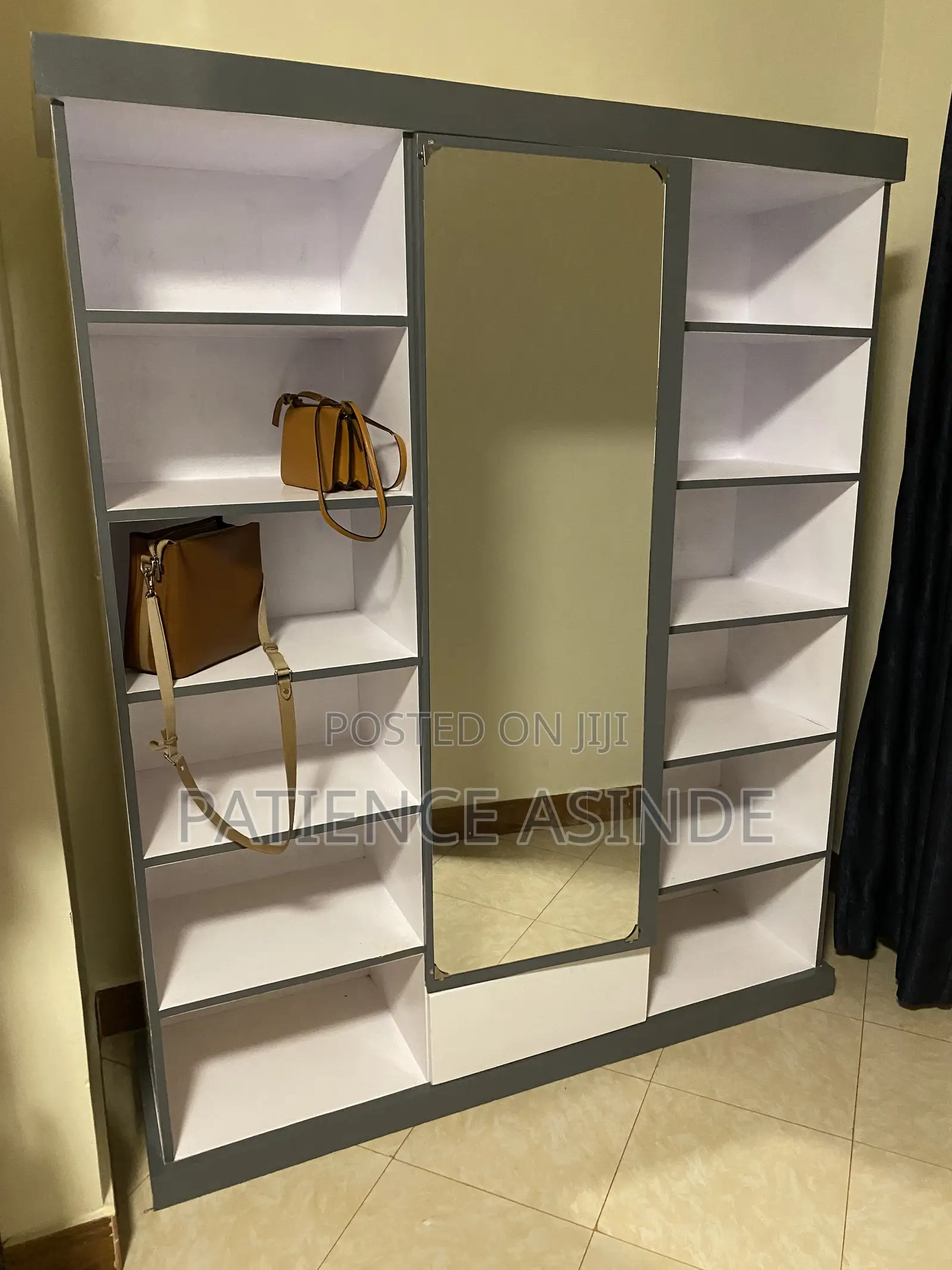 Storage Rack With Mirror