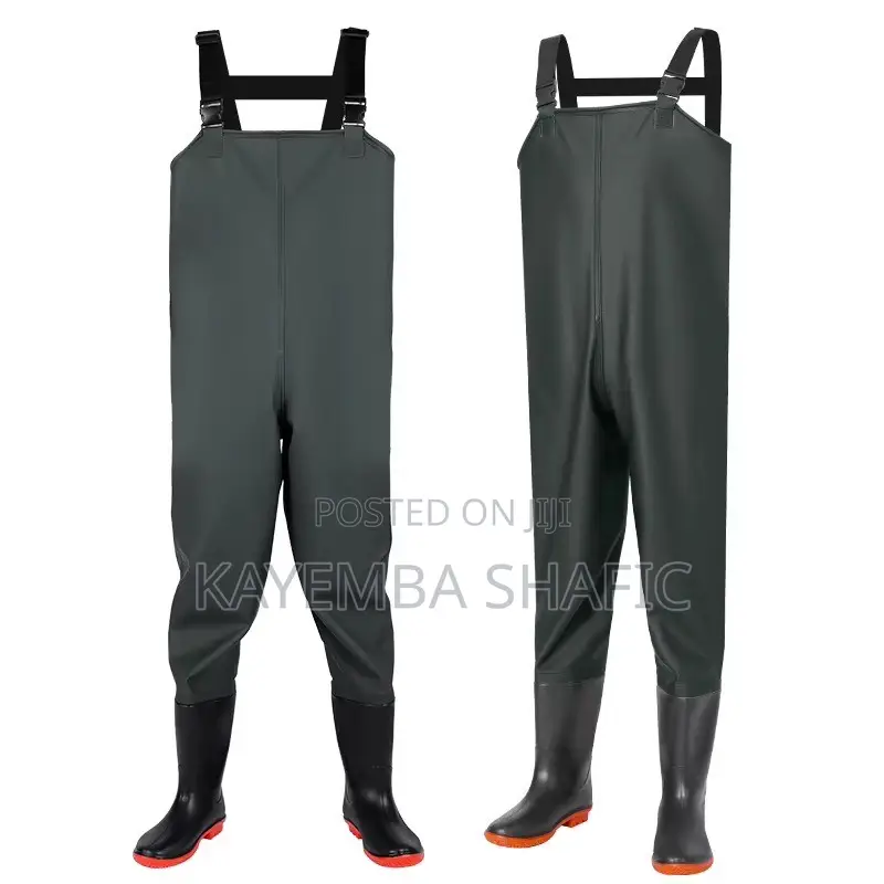 Heavy-Duty Waterproof Fishing Chest Waders With Boots - Size 43