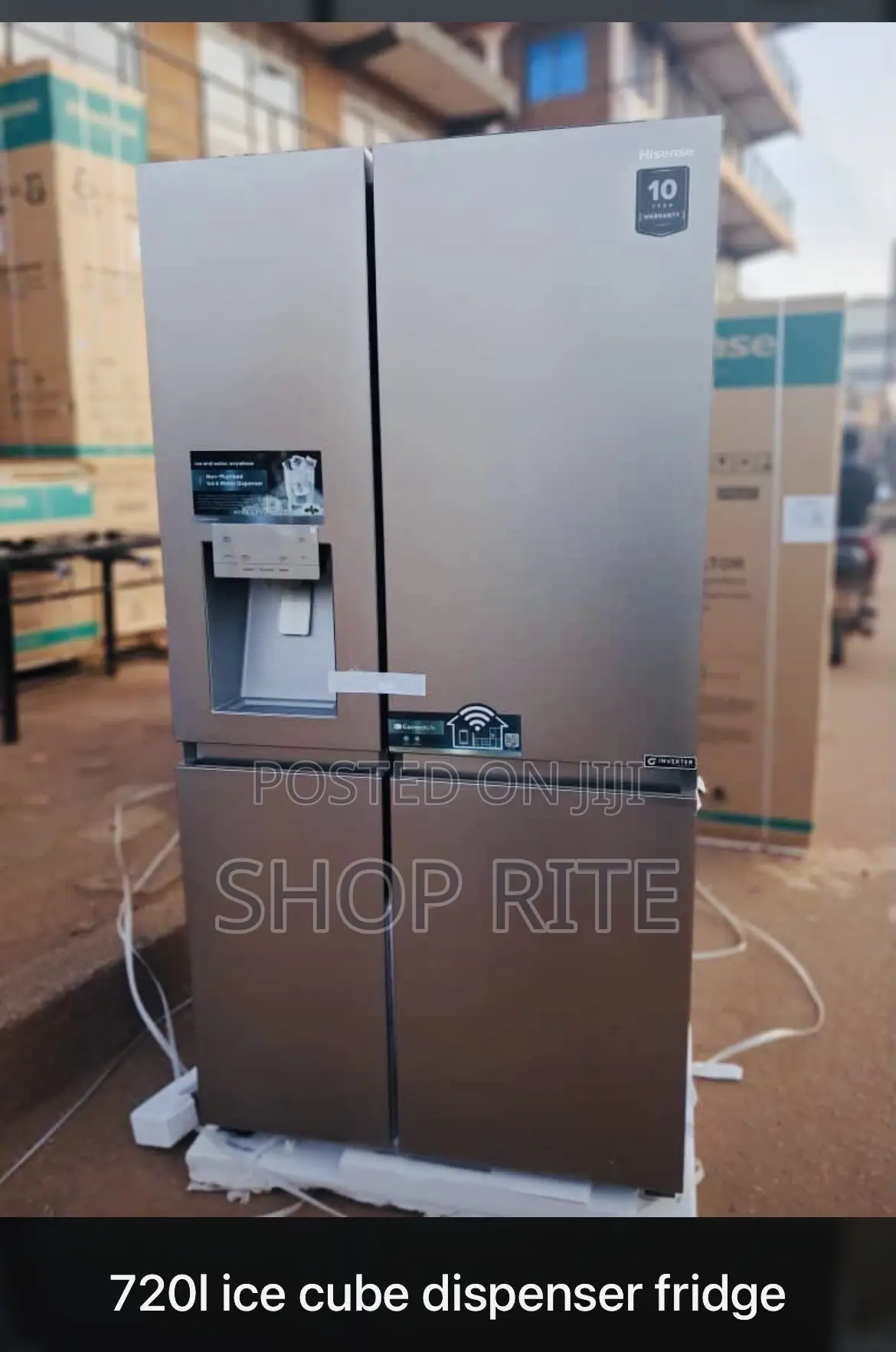 HISENSE 720 Liters Side by Side REFRIGERATOR Ice Cube Dispenser