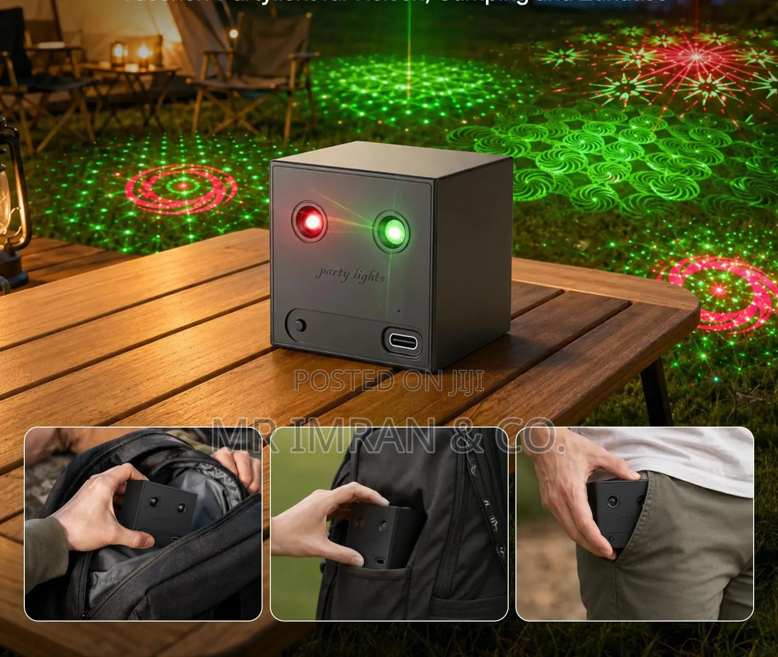 Rechargeable Mini R/G Laser Party Light