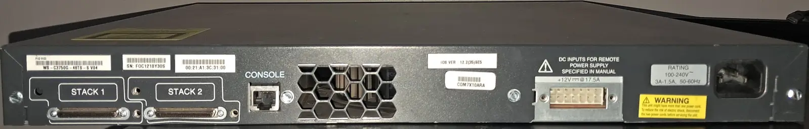 Cisco WS-C3750G-48TS-S 48 Gigabit Ports Layer 3 Switch