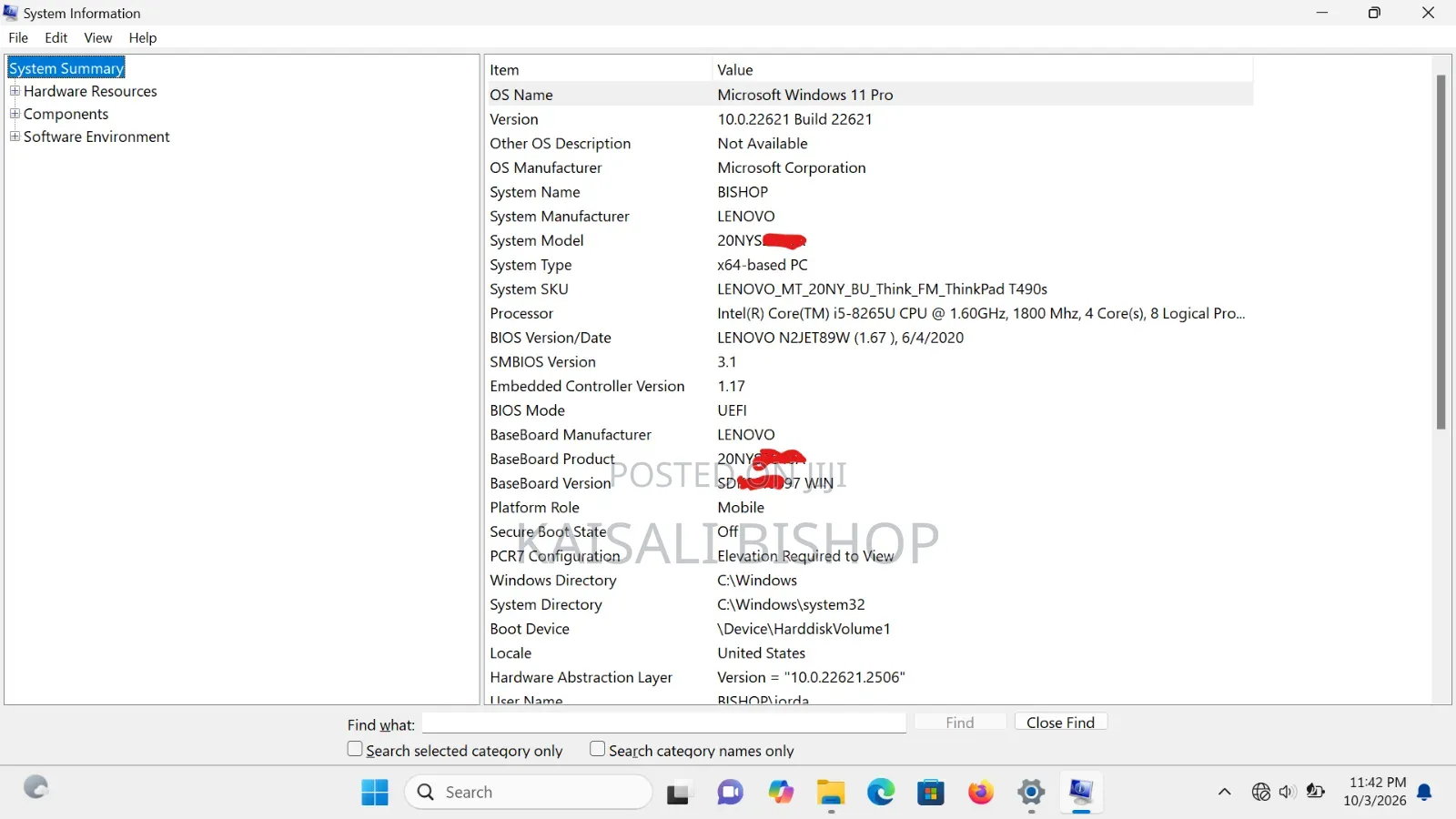 Laptop Lenovo ThinkPad T490s 16GB Intel Core i5 SSD 512GB