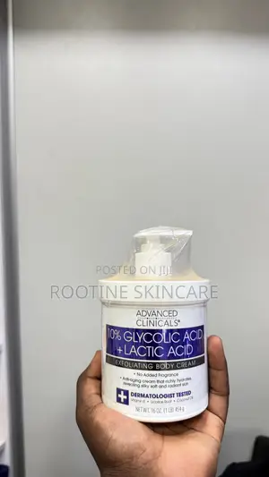Advanced Clinicals 10% Glycolic + Lactic Acid Gentle Exfoliating Cream