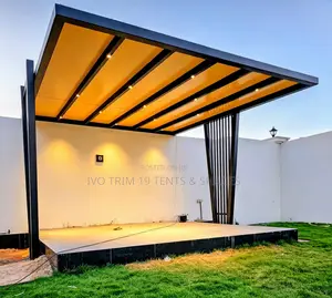Slat-Frame Overhead Canopy Carport or Shade