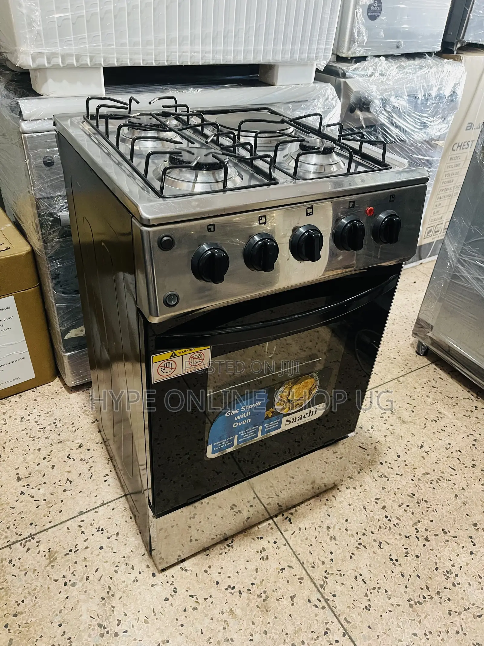 Saachi Stainless,3gas,1electric,imported Used Cooker