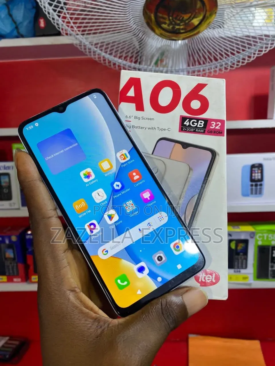 New Itel A06 64 GB Blue