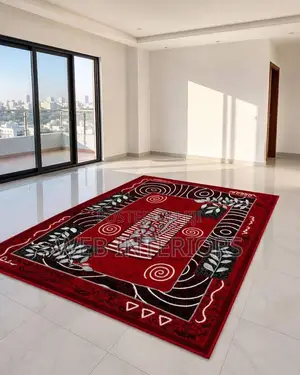 Black and Red Center Carpet