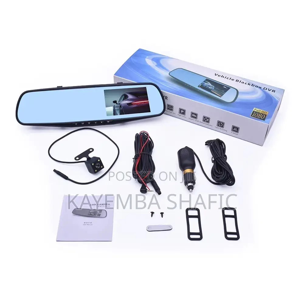 Vehicle Blackbox DVR Dual Lens 1080P Rearview Mirror Dash Camera