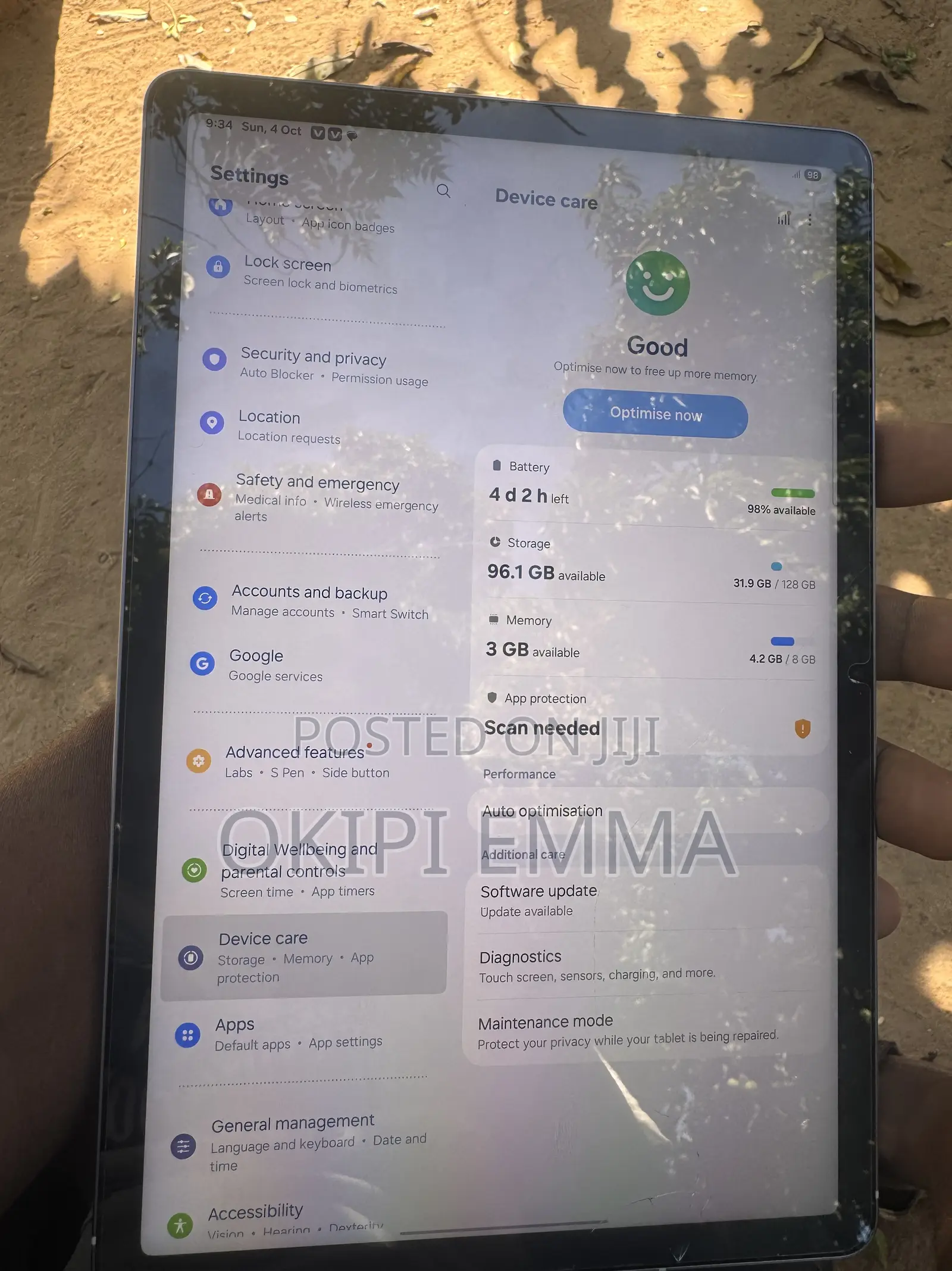 Samsung Galaxy Tab S10 FE 128 GB Gray