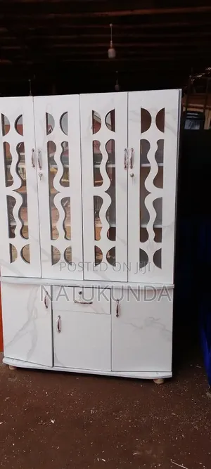 Sideboard With Four Doors on White Colour