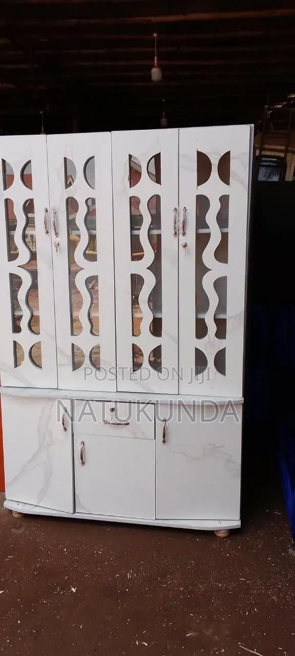 Sideboard With Four Doors on White Colour