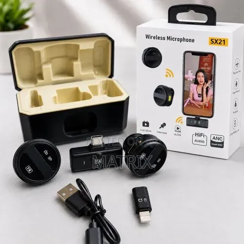 SX21 Wireless Microphone – Dual Mic With ANC & Magnetic Clip