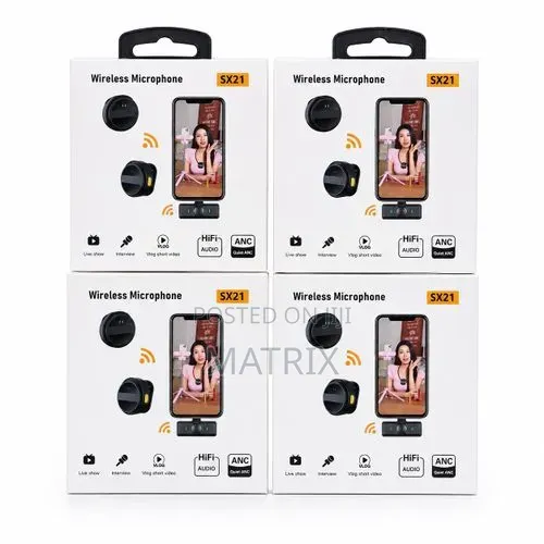 SX21 Wireless Microphone – Dual Mic With ANC & Magnetic Clip