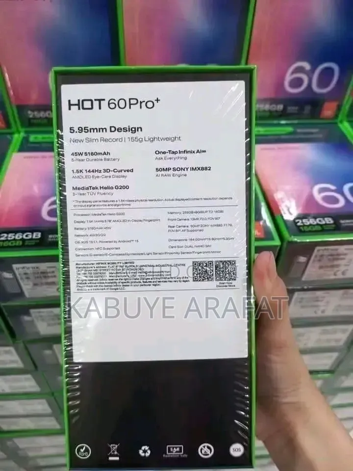 New Infinix Hot 60 Pro+ 256 GB Gray