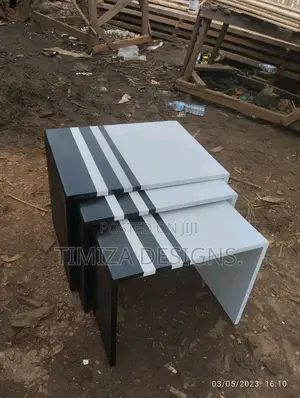 Three Wooden Stools Set