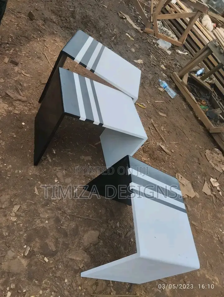 Three Wooden Stools Set