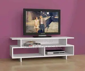 Simple Open TV Stand - White
