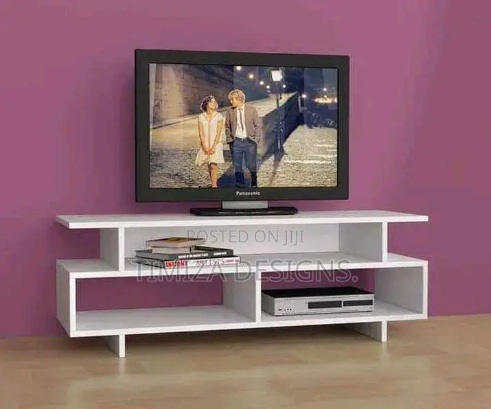 Simple Open TV Stand - White